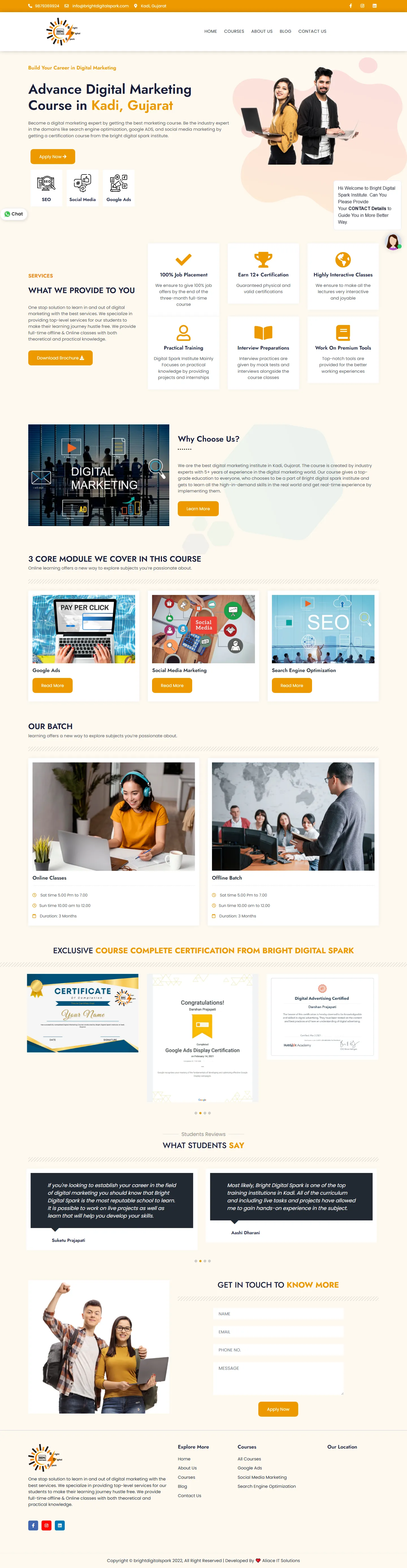 Bright Digital Spark Full Page Screenshot
