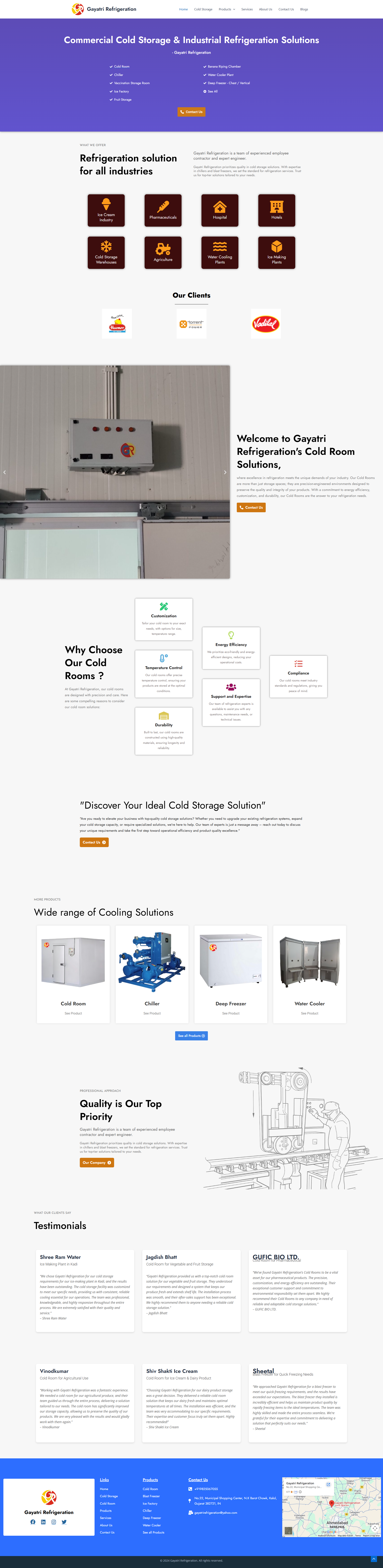 Gayatri Refrigeration Screenshot