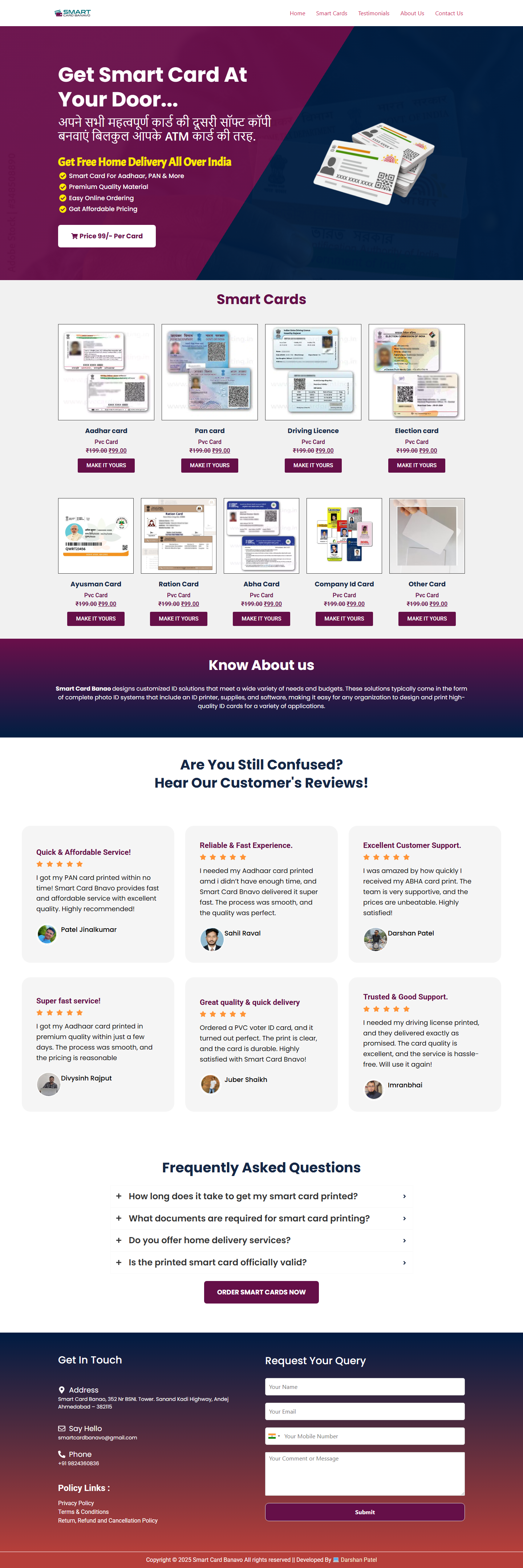 Smart Card Banavo Full Page Screenshot