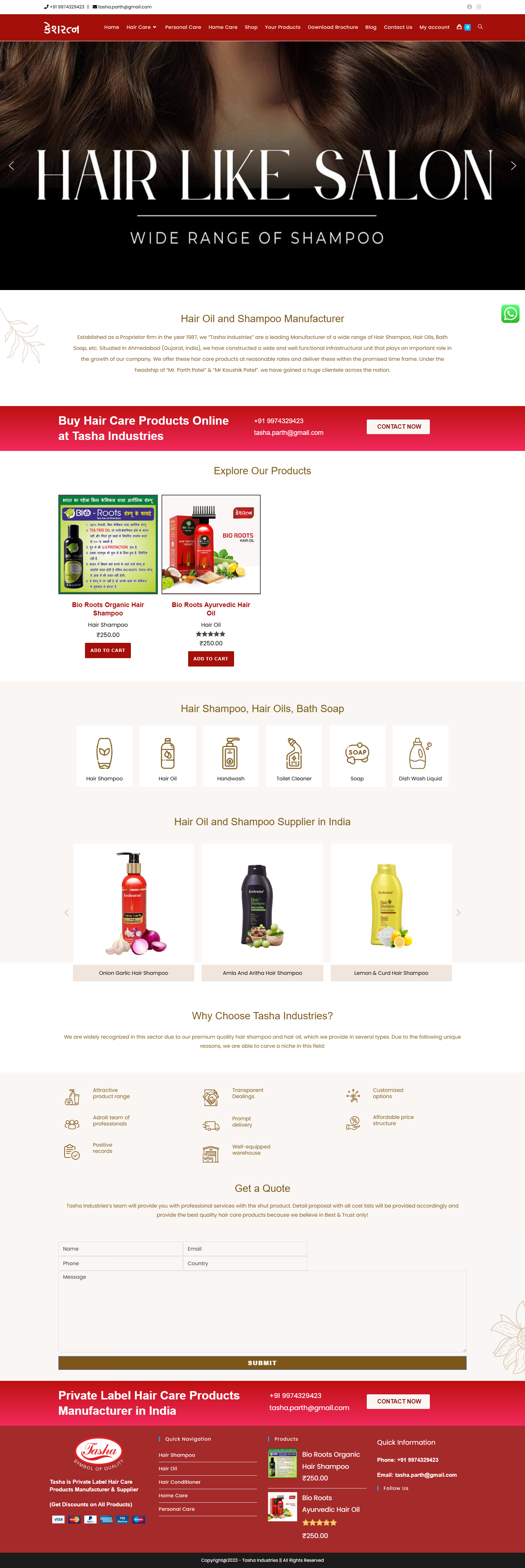 Tasha Industries Full Page Screenshot